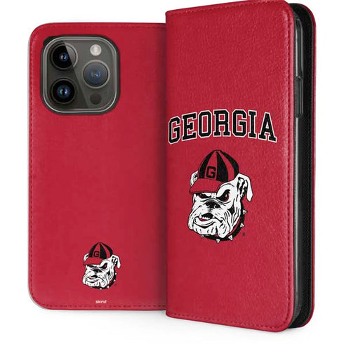 University of Georgia Bulldogs Logo iPhone 15 Pro Folio Case
